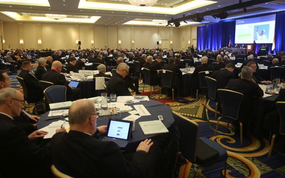 Bishops attend a Nov. 16, 2022, session of the fall general assembly of the U.S. Conference of Catholic Bishops in Baltimore. (CNS/Bob Roller)