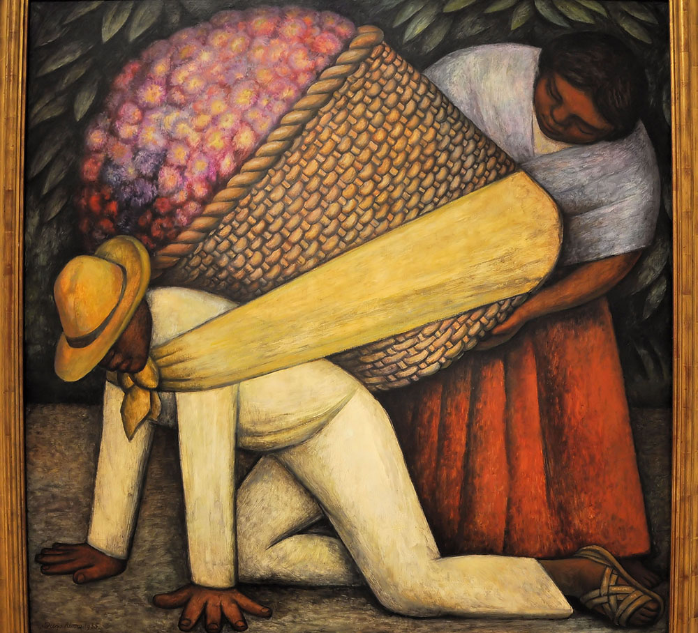 Diego Rivera's painting "El Cargador de Flores," or "The Flower Carrier," is seen at the San Francisco Museum of Modern Art. (Dreamstime/Enrique Gomez Tamez)