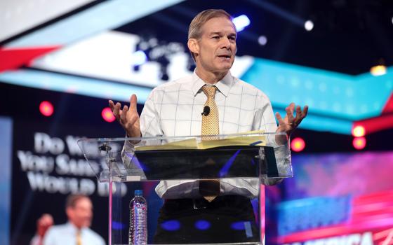 Rep. Jim Jordan, R-Ohio, speaks at the 2021 AmericaFest at the Phoenix Convention Center in Arizona. (Wikimedia Commons/Gage Skidmore)