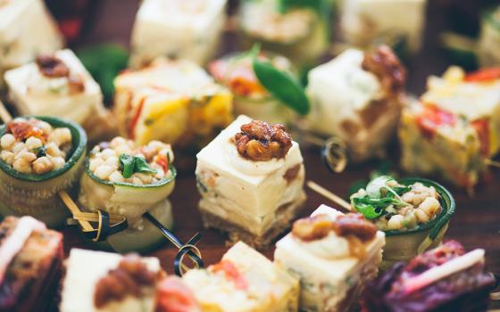 Platter of canapes (Unsplash/Kelly Jean)